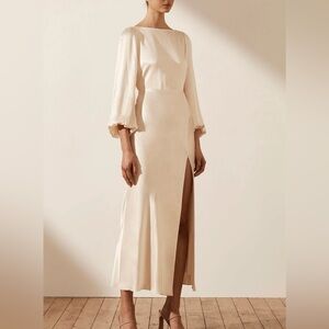 Shona Joy - La Lune Balloon Sleeve Backless Midi Dress